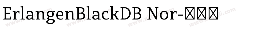 ErlangenBlackDB Nor字体转换